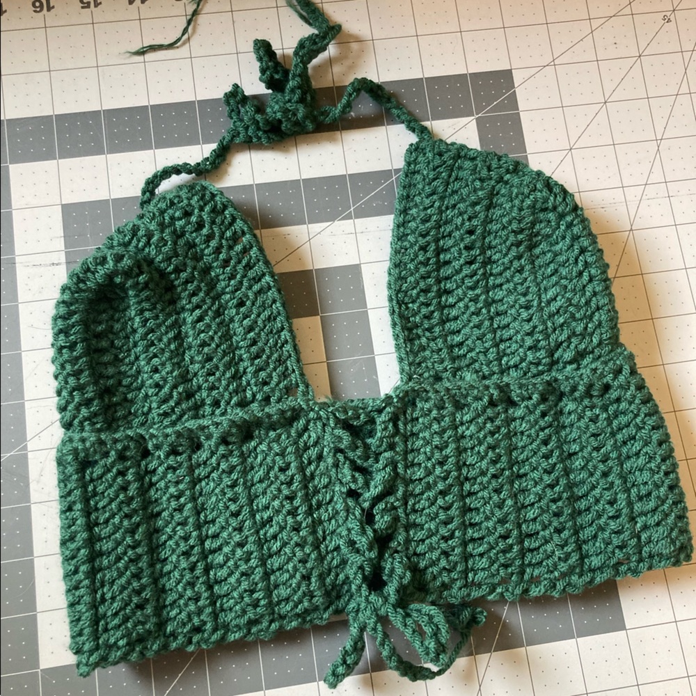 NWOT Handmade crocheted/ knit summer festival top